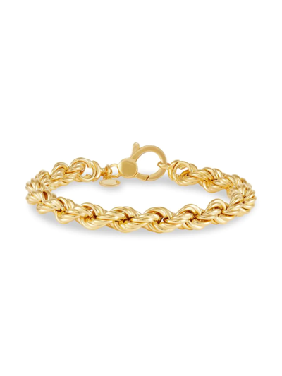 Shop Saks Fifth Avenue Made In Italy Women's 14k Yellow Goldplated Sterling Silver Rope Chain Bracelet