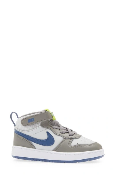 Shop Nike Court Borough Mid 2 Sneaker In Grey Fog/ Navy/ Green