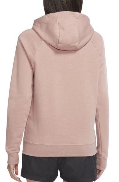 Shop Nike Sportswear Essential Pullover Hoodie In Rose Whisper/ White