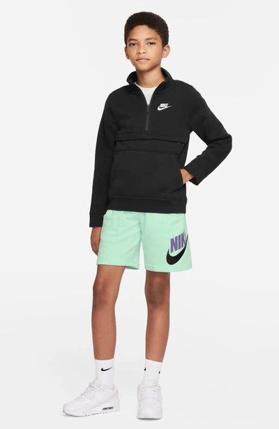 Shop Nike Kids' Sportswear Club Athletic Shorts In Mint Foam/ Canyon Purple
