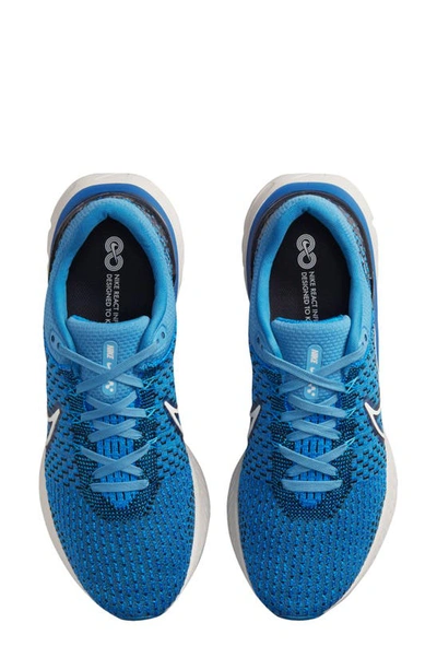 Nike React Infinity Run Flyknit 3 Running Shoe In Blue/ Phantom/ Black