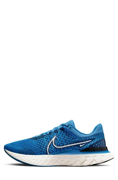Nike React Infinity Run Flyknit 3 Running Shoe In Blue/ Phantom/ Black