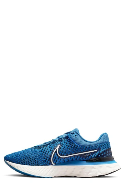 Shop Nike React Infinity Run Flyknit 3 Running Shoe In Blue/ Phantom/ Black