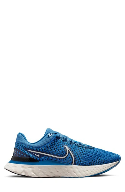 Shop Nike React Infinity Run Flyknit 3 Running Shoe In Blue/ Phantom/ Black