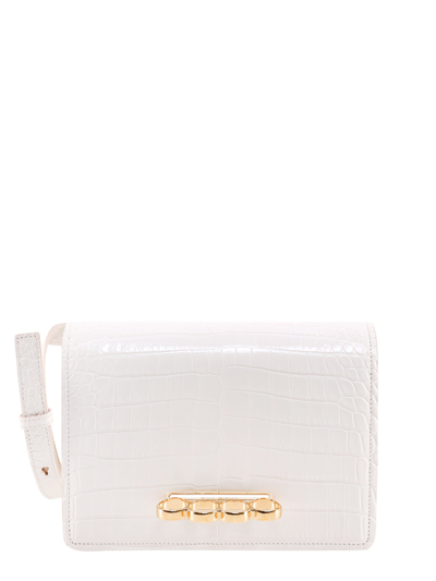 Shop Alexander Mcqueen The Four Ring Shoulde Bag In White