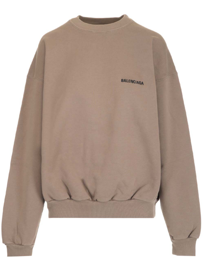 Shop Balenciaga Women's Beige Sweatshirt
