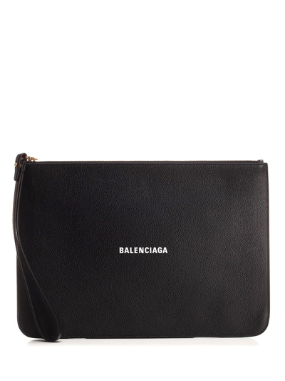 Shop Balenciaga Women's Black Leather Pouch