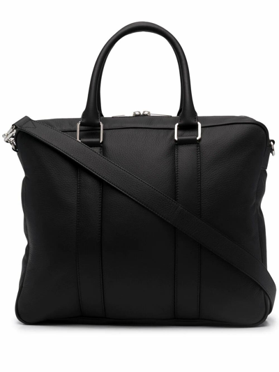Shop Bottega Veneta Men's Black Leather Briefcase