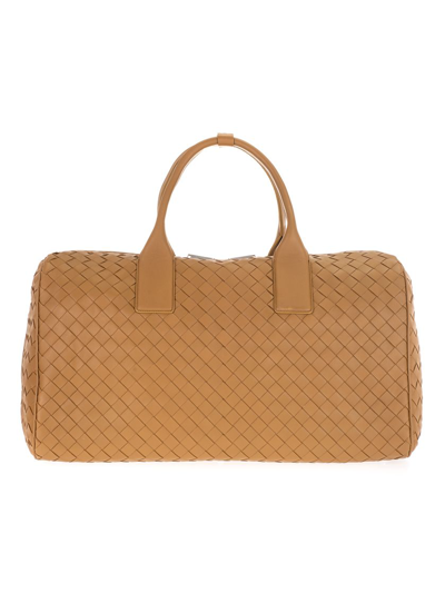 Shop Bottega Veneta Men's Orange Leather Travel Bag