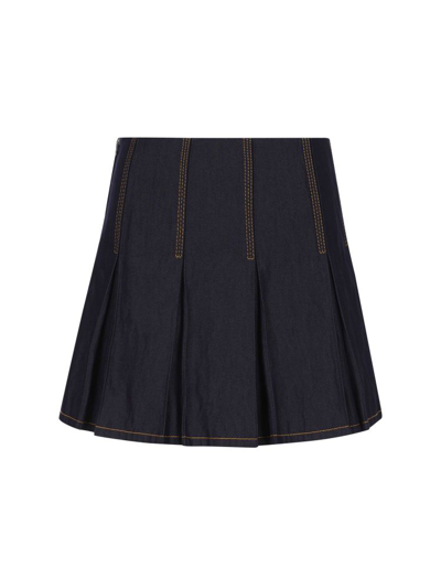 Shop Bottega Veneta Women's Blue Skirt