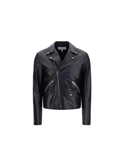 Shop Loewe Men's Black Outerwear Jacket