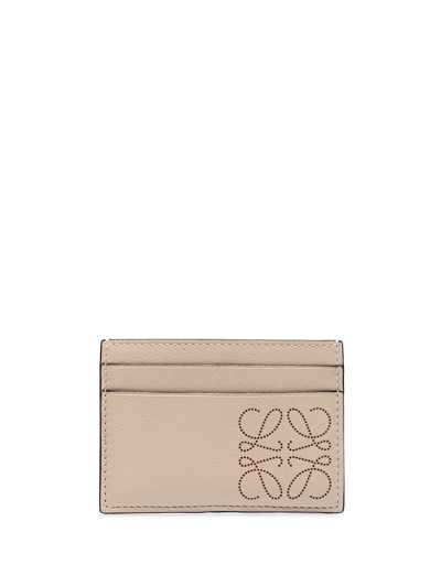 Shop Loewe Women's Beige Leather Card Holder