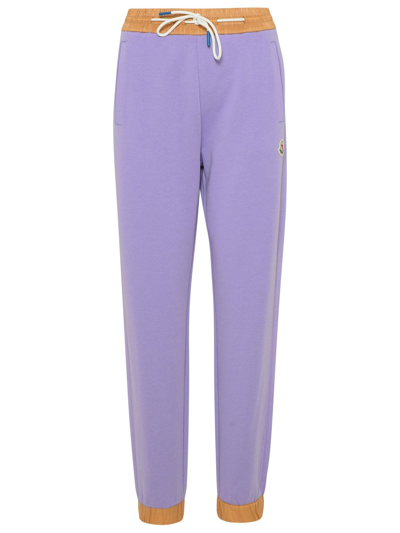 Shop Moncler Women's Purple Cotton Joggers