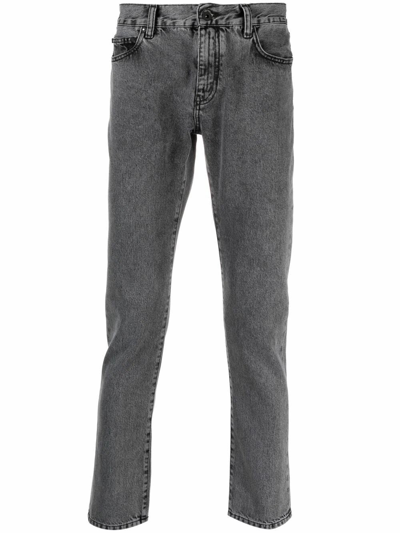 Shop Off-white Men's Grey Cotton Jeans