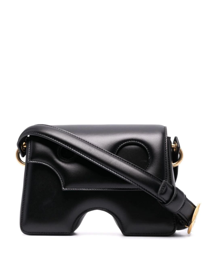Shop Off-white Women's Black Leather Shoulder Bag