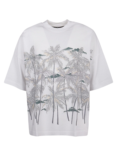 Shop Palm Angels Men's White T-shirt