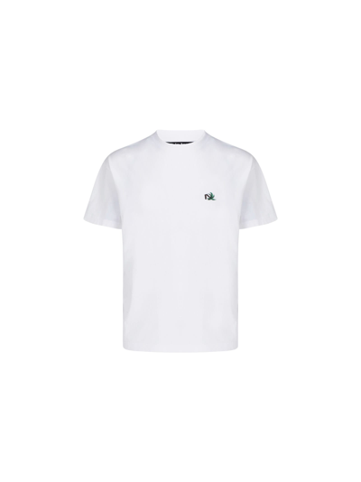 Shop Palm Angels Mini Broken T-shirt In White/green