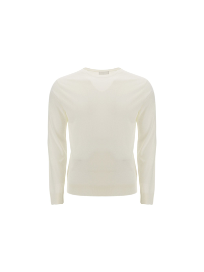 Shop Prada Men's White Wool Sweater
