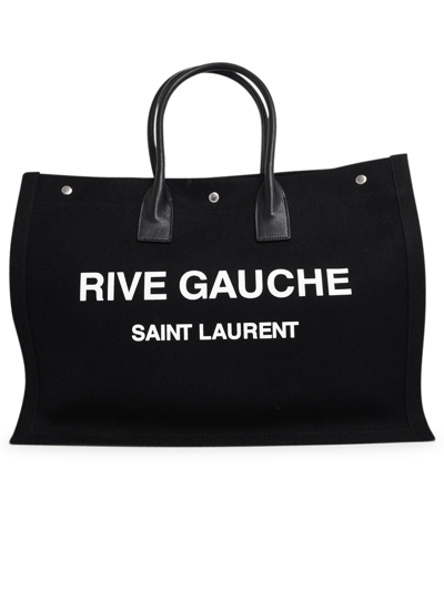 Shop Saint Laurent Men's Black Polyester Tote