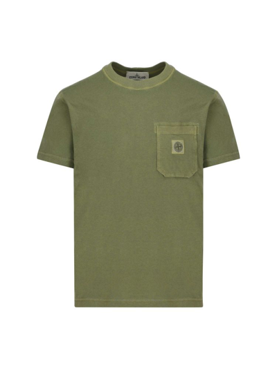 Shop Stone Island Men's Green T-shirt