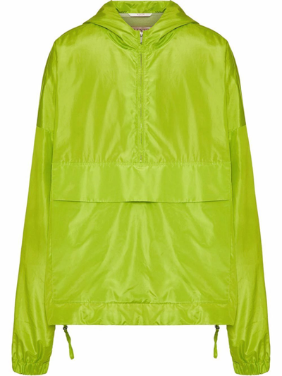 Shop Valentino Men's Green Silk Coat