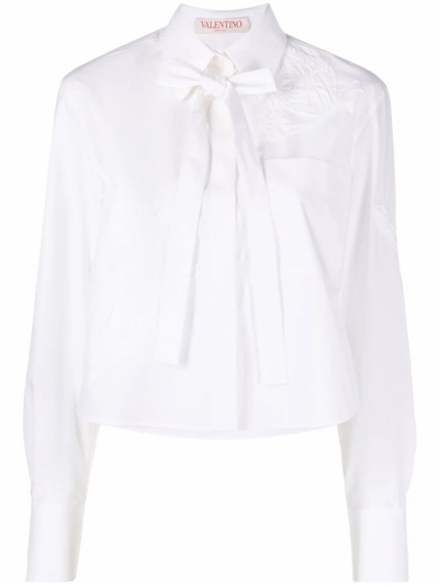 Shop Valentino Women's White Cotton Shirt