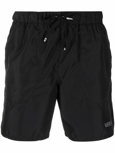 Shop Versace Men's Black Polyester Trunks