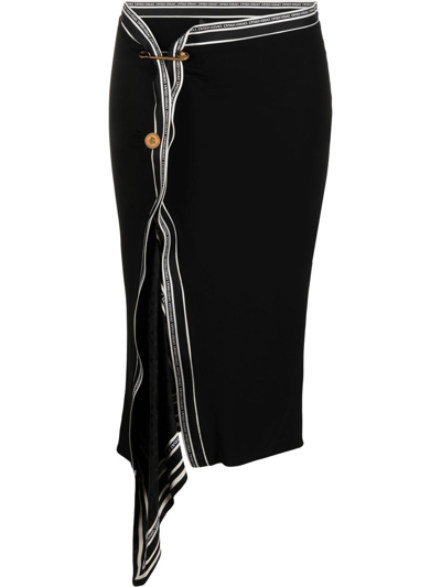 Shop Versace Women's Black Viscose Skirt