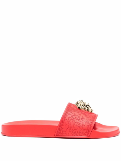 Shop Versace Women's Red Polyurethane Sandals