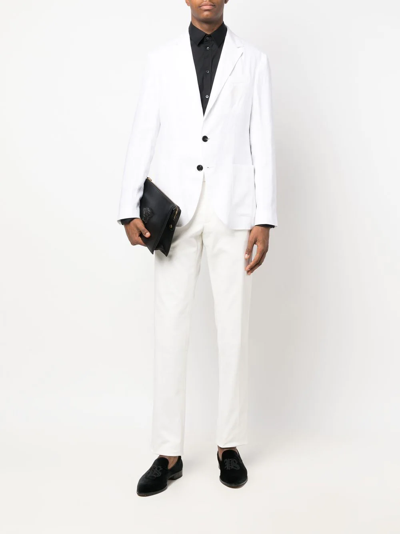 Billionaire Single-breasted Tailored Blazer In White