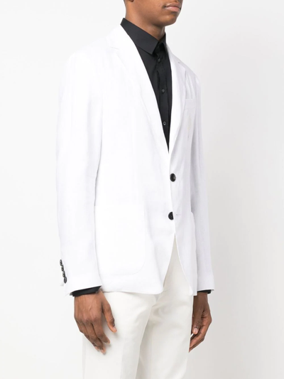 Billionaire Single-breasted Tailored Blazer In White