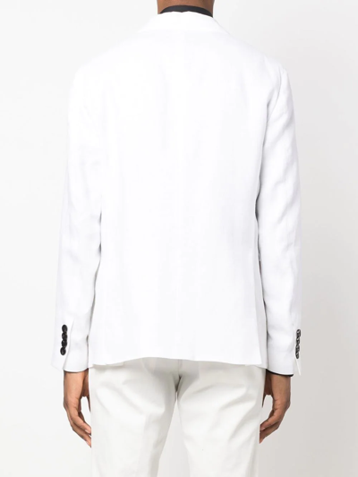 Billionaire Single-breasted Tailored Blazer In White