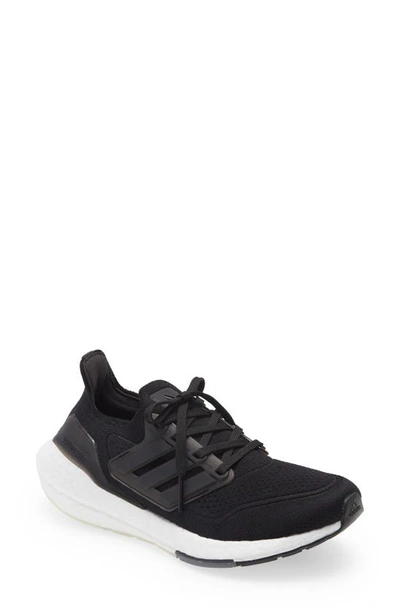 Shop Adidas Originals Ultraboost 21 Running Shoe In Core Black/ Core Black/ Grey