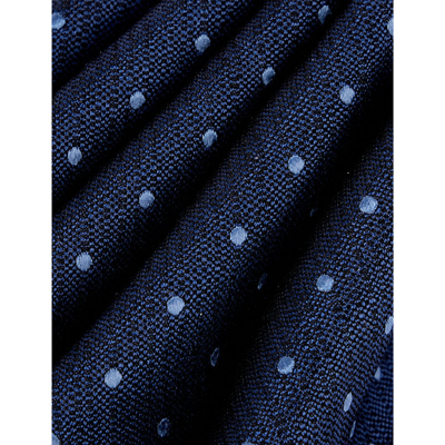 Shop Tom Ford Dots Graphic-print Silk Tie In Blue