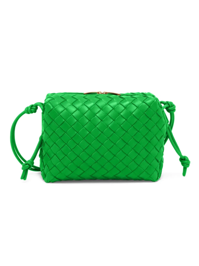 Shop Bottega Veneta Women's Medium Nodini Intrecciato Leather Shoulder Bag In Parakeet