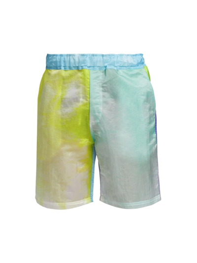 Shop Agr Men's Tie-dye Nylon Shorts In Neutral