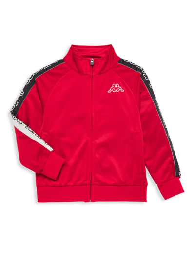 Shop Kappa Little Kid's & Kid's Logo Tape Dartem Track Jacket In Red Chily Pepper
