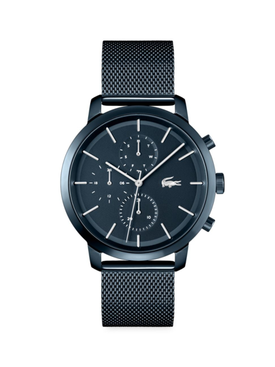 Shop Lacoste Men's Replay Ionic-plated Steel Mesh Bracelet Watch In Blue