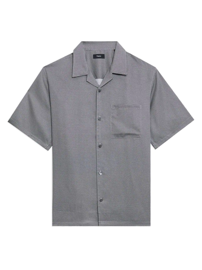 Shop Theory Men's Noll Reef Print Shirt In Tapir Multi