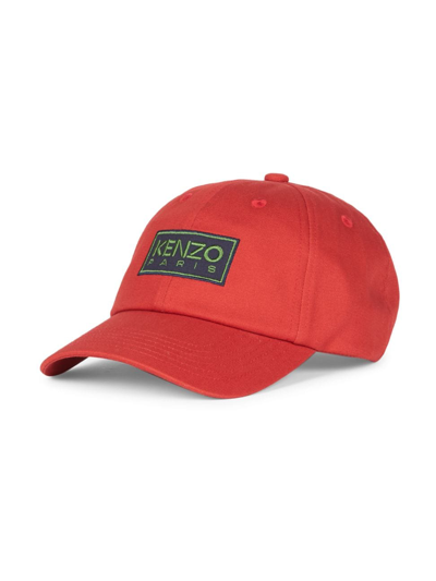 Shop Kenzo Men's Logo Cotton Cap In Medium Red