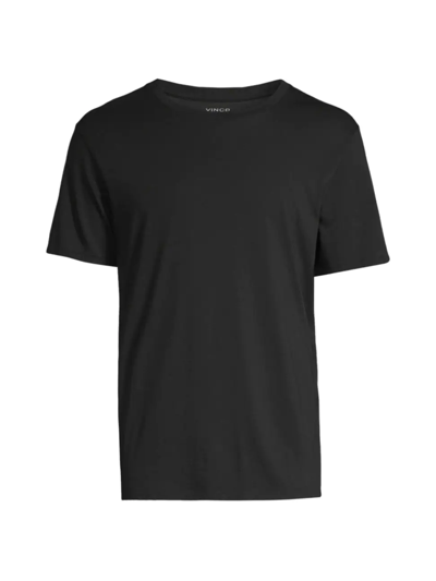 Shop Vince Men's Crewneck Short-sleeve T-shirt In Black