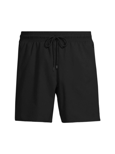 Shop Alo Yoga Men's Touchline Ripstop On-set Shorts In Black