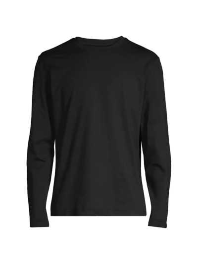 Shop Alo Yoga Men's Conquer Reform Crewneck Long-sleeved T-shirt In Black