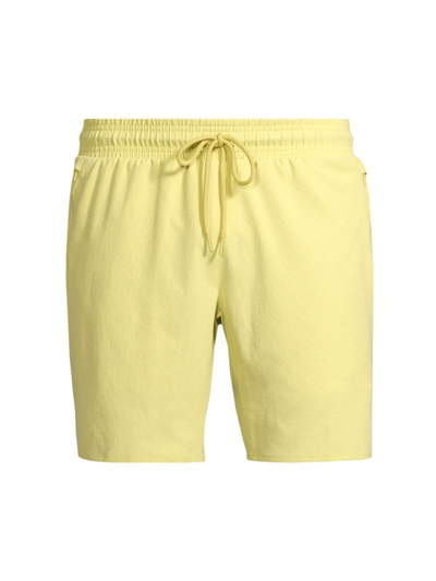 Shop Alo Yoga Men's Touchline Ripstop On-set Shorts In Dusty Yellow