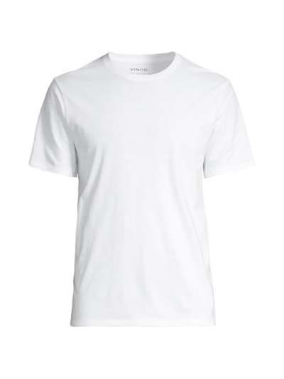 Shop Vince Men's Crewneck Short-sleeve T-shirt In Optic White