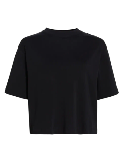 Shop Vince Women's Wide-sleeve Oversized T-shirt In Black