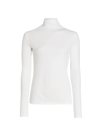 Shop Vince Women's Essential Turtleneck Sweater In Optic White