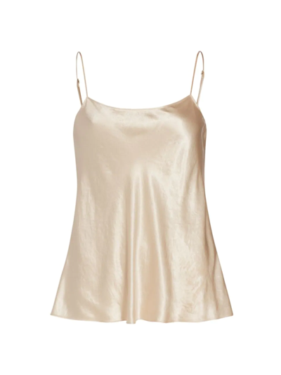 Shop Vince Women's Satin Pullover Tank In Champagne