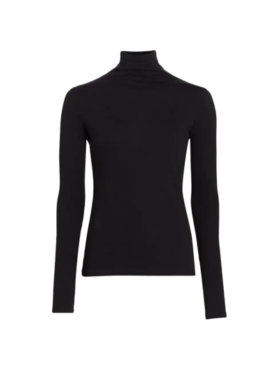 Shop Vince Women's Essential Turtleneck Sweater In Black