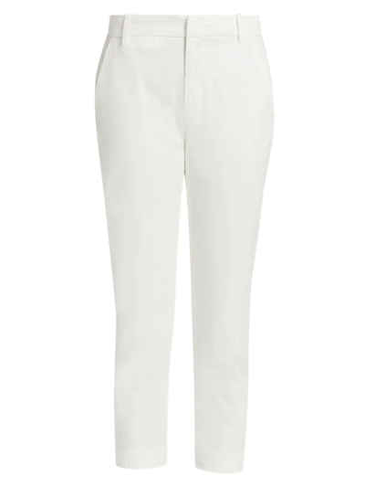 Shop Vince Women's Cropped Cotton Chino Pants In Off White